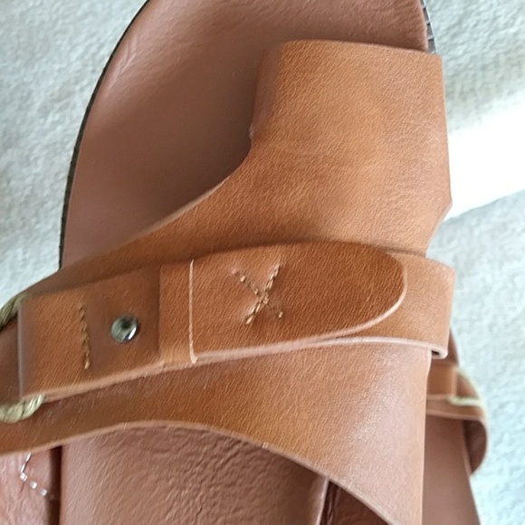 Flat Slipper Wedge Strap Rope Sandal M Brown - Picture 9 of 14